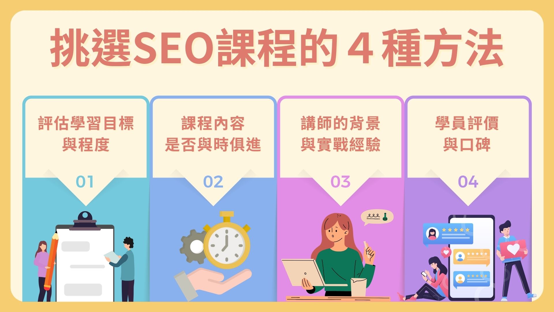 挑選SEO課程的4種方法